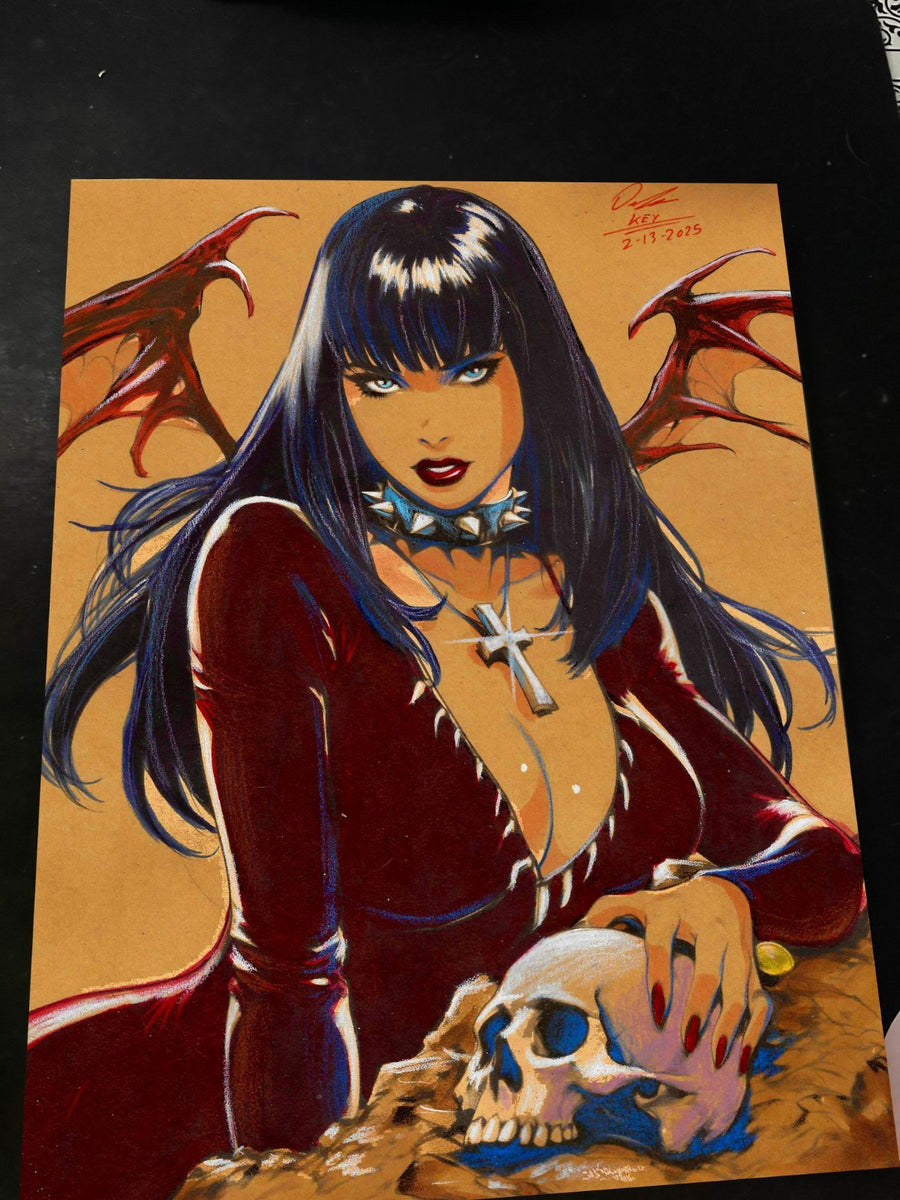 Vampirella Art Print Signed 8.5x11 Art by Keyeske