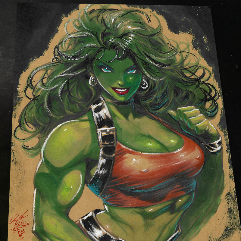 She Hulk - Marvel art print by Keyeske