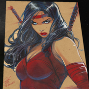 Elektra Art Print Signed 8.5x11 | Art by Keyeske
