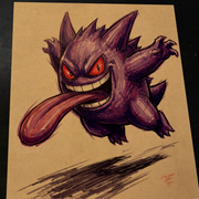 Gengar Pokemon - Pokémon art print by Keyeske