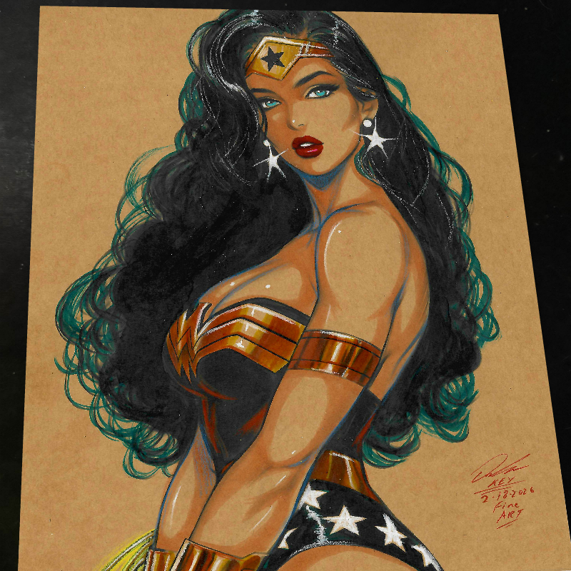 Wonder Woman art print by Keyeske