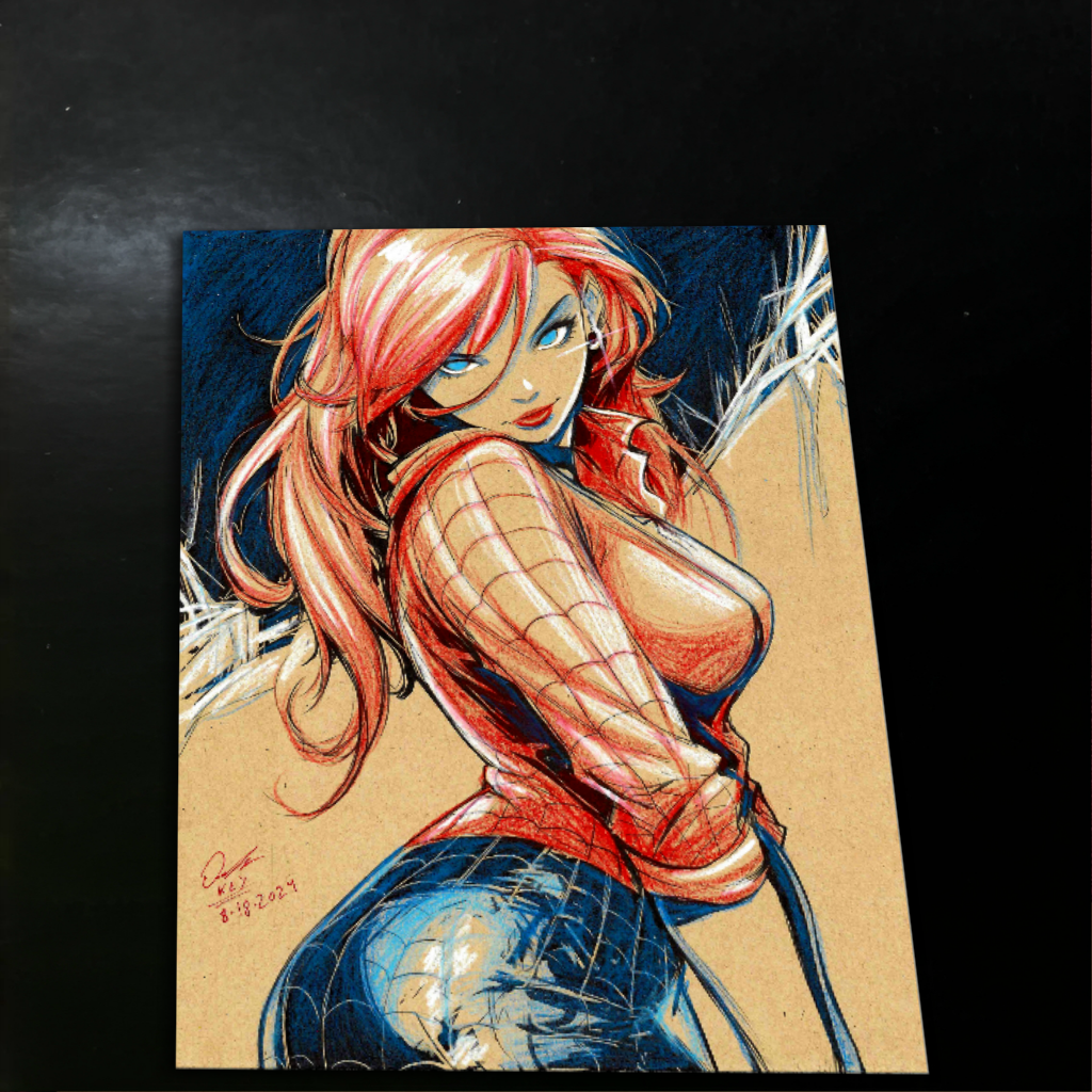 Mary Jane Watson Art Print Signed 8.5x11 | Art by Keyeske