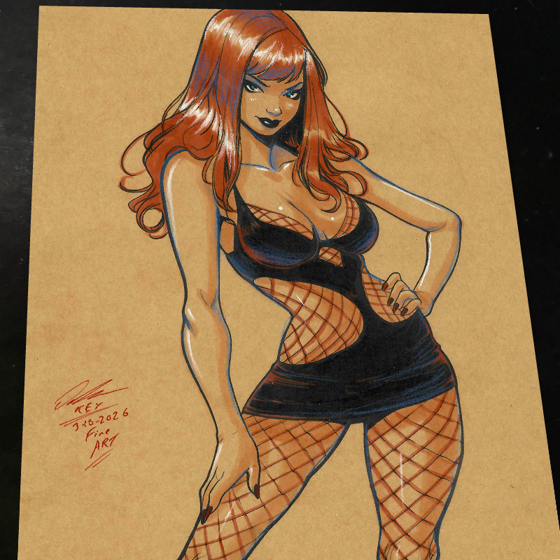 Mary Jane Watson Art Print Signed 8.5x11 | Art by Keyeske
