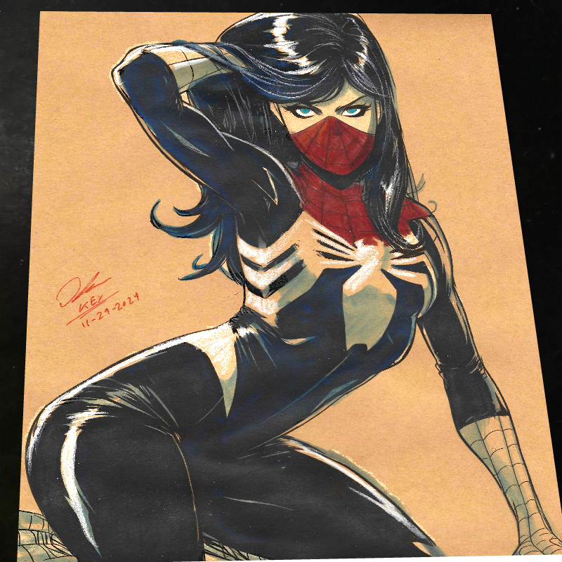 Mary Jane x Venom Art Print Signed 8.5x11 | Art by Keyeske