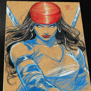 Elektra Art Print Signed 8.5x11 | Art by Keyeske