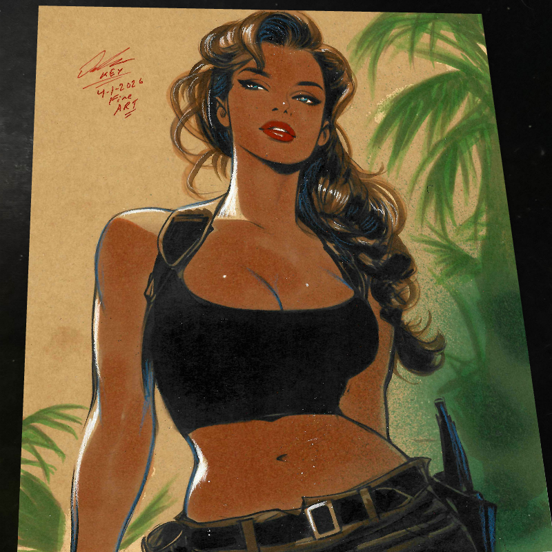 Lara Croft Art Print 8.5x11 Art by Keyeske - Marvel art print by Keyeske