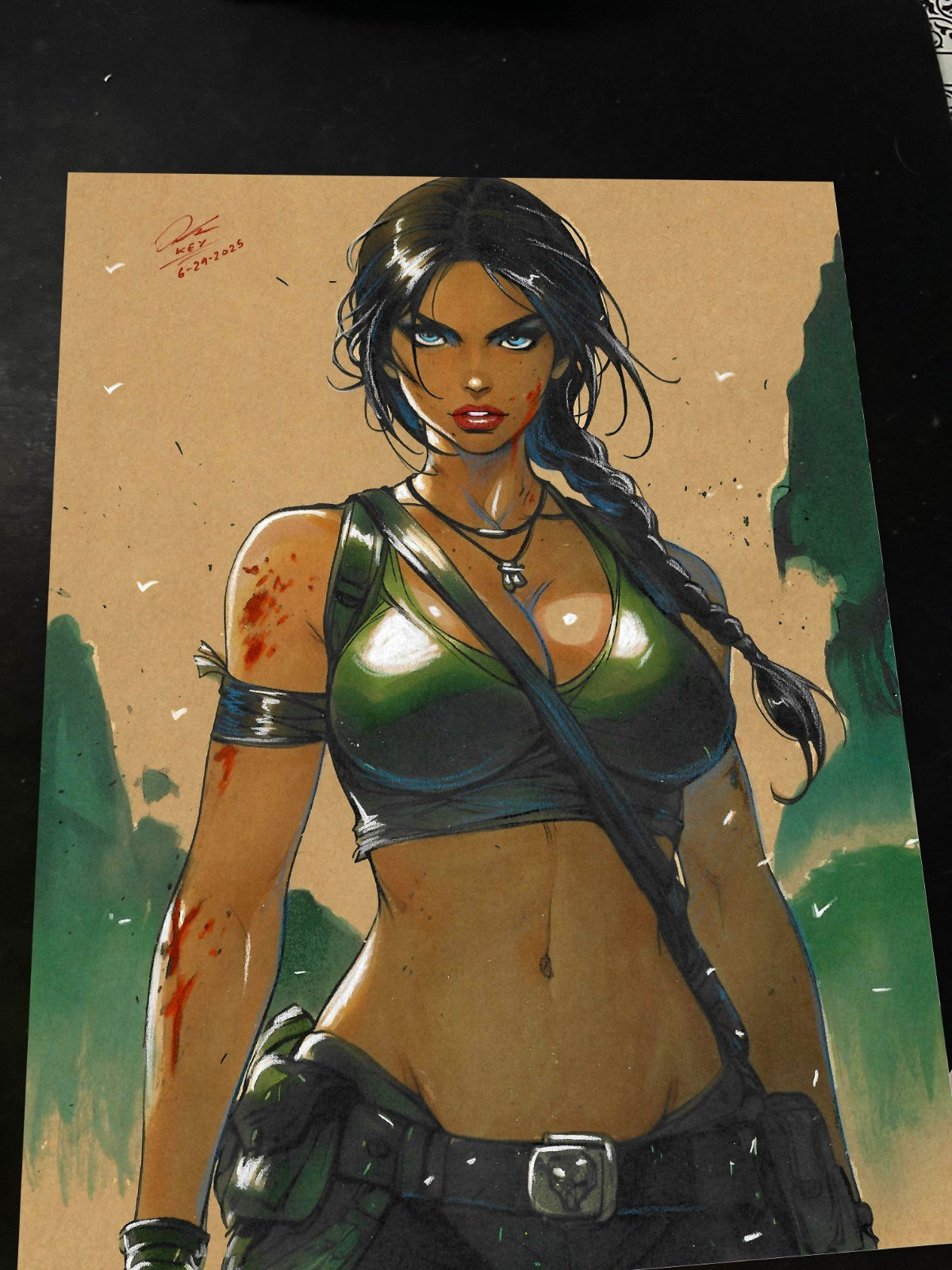 Lara Croft Art Print 8.5x11 Art by Keyeske