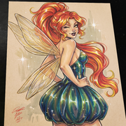 Fairy Original Art Print Signed 8.5x11 | Art by Keyeske