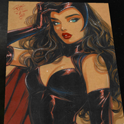 Scarlet Witch Art Print Signed 8.5x11 | Art by Keyeske