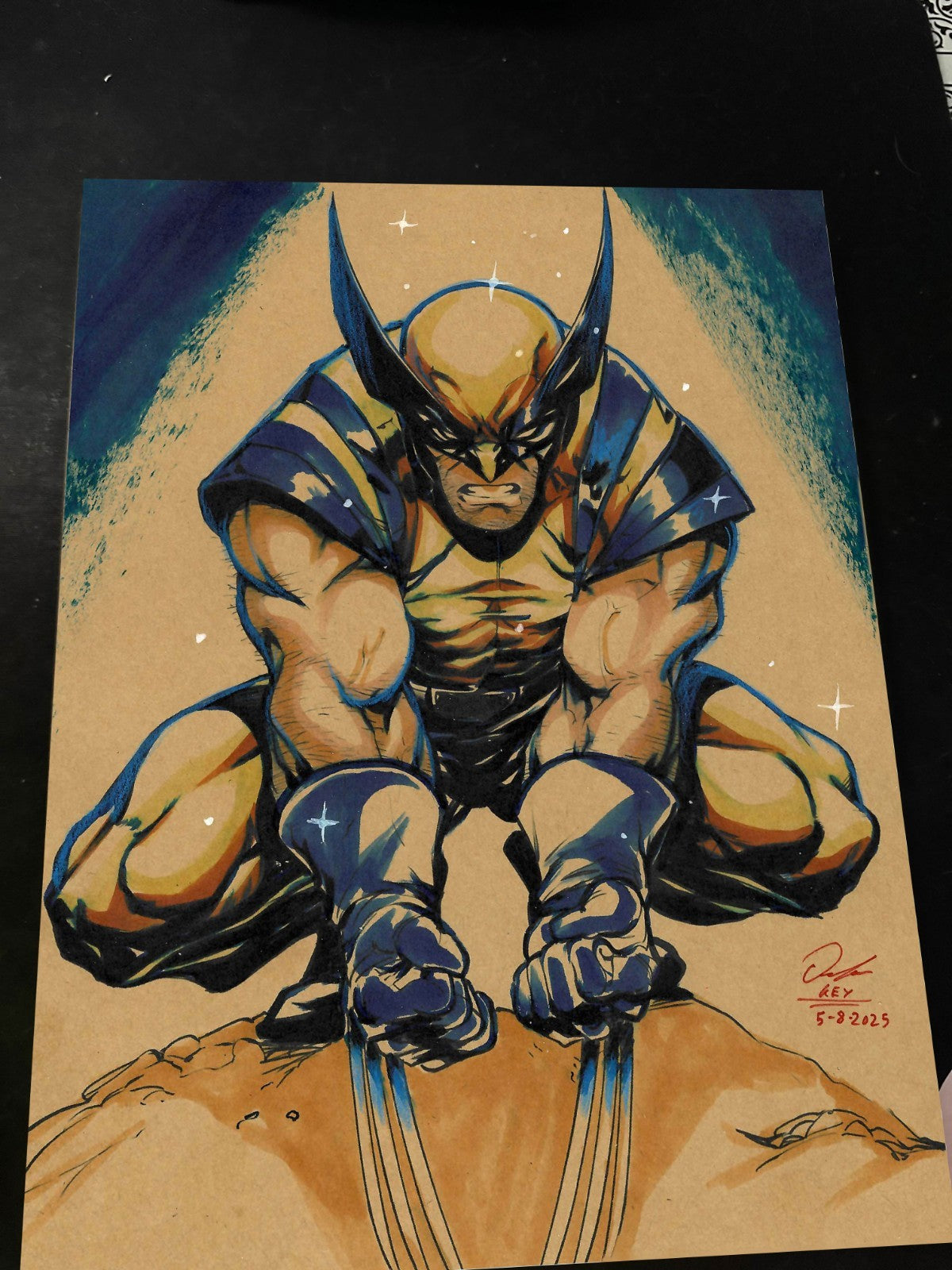Wolverine X-Men Art Print Signed 8.5x11 | Art by Keyeske