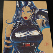 Psylocke Art Print Signed 8.5x11 | Art by Keyeske