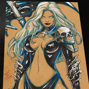 Lady Death Art Print Signed 8.5x11 | Art by Keyeske