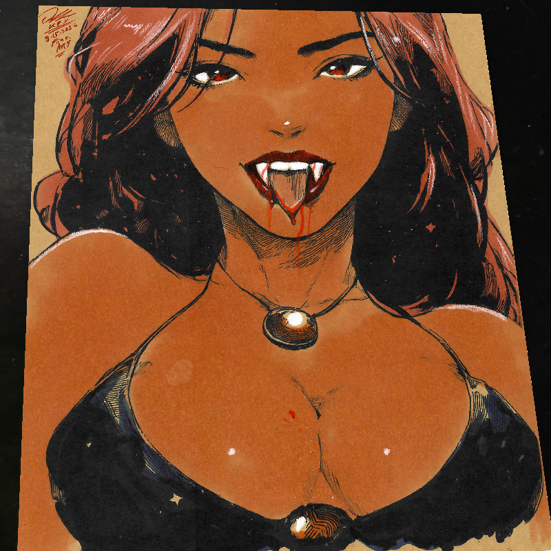 Vampirella Art Print Signed 8.5x11 Art by Keyeske