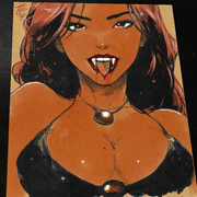 Vampirella Art Print Signed 8.5x11 Art by Keyeske