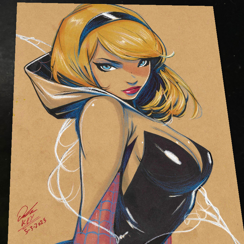 Gwen Stacy Art Print Signed 8.5x11 | Art by Keyeske