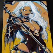 Lady Death Art Print Signed 8.5x11 | Art by Keyeske