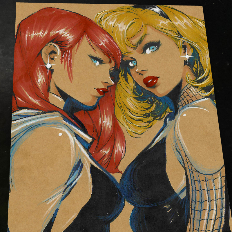 Mary Jane Watson Art Print Signed 8.5x11 | Art by Keyeske