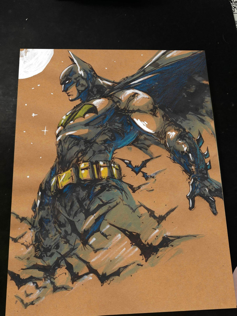 Batman Art Print Signed 8.5x11 | Art by Keyeske