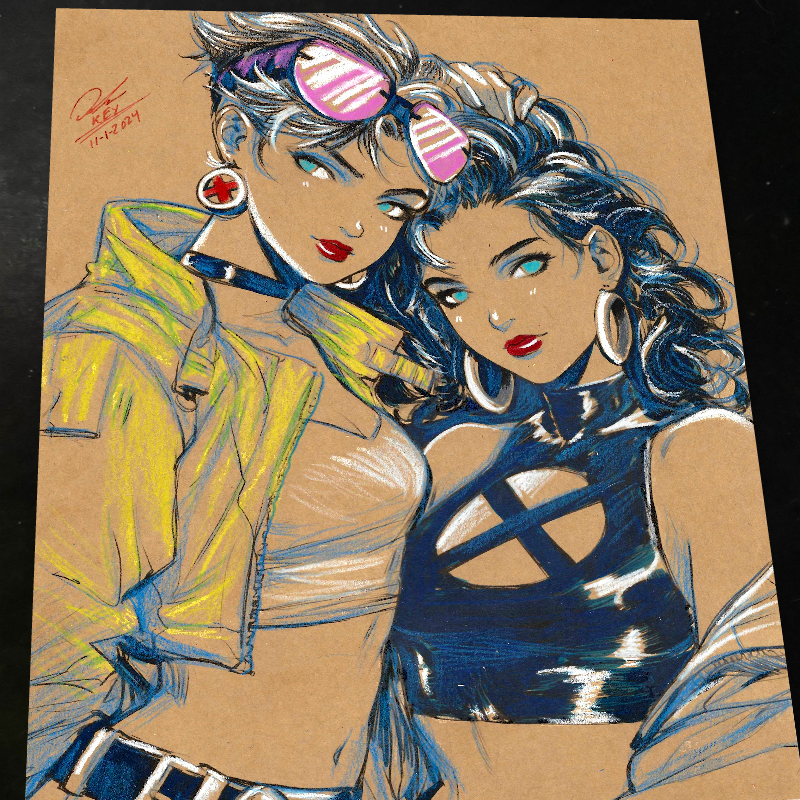 Jubilee X-Men Art Print Signed 8.5x11 | Art by Keyeske