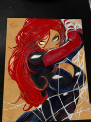 Mary Jane x Venom - Marvel art print by Keyeske