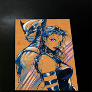 Psylocke & Wolverine - Marvel art print by Keyeske