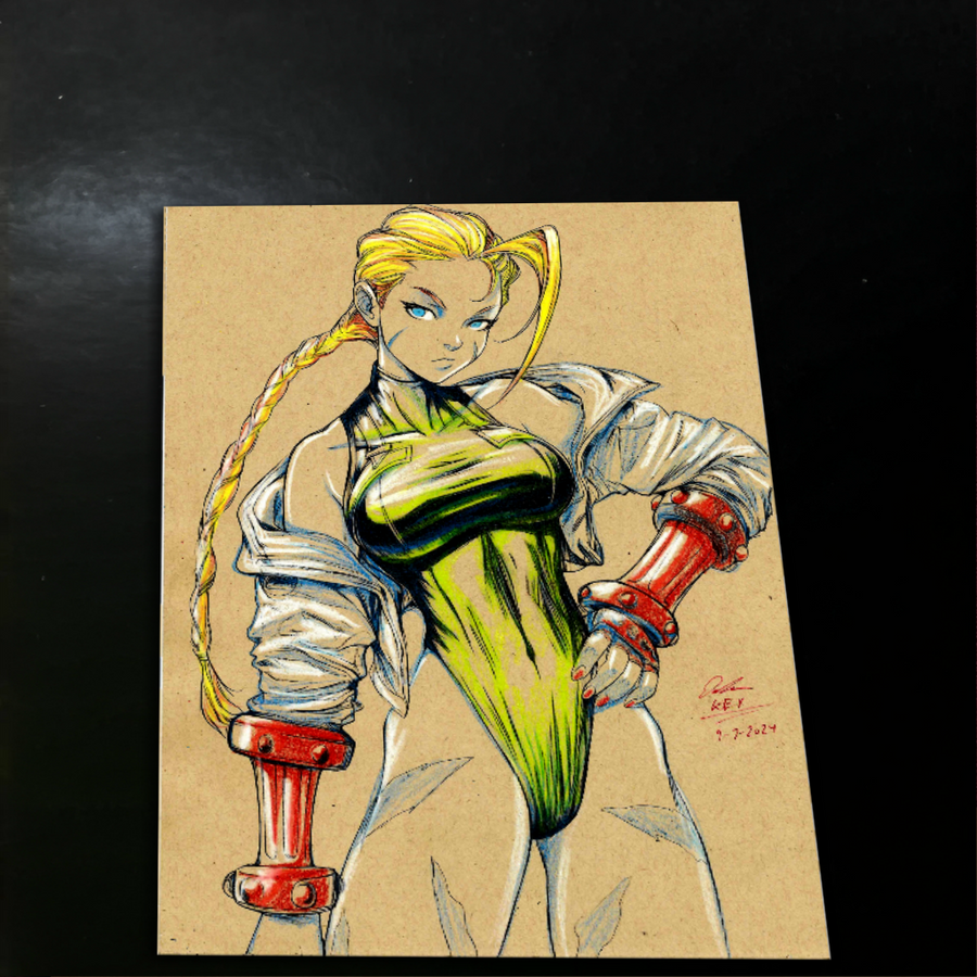 Cammy Street Fighter Art Print Signed 8.5x11 | Art by Keyeske