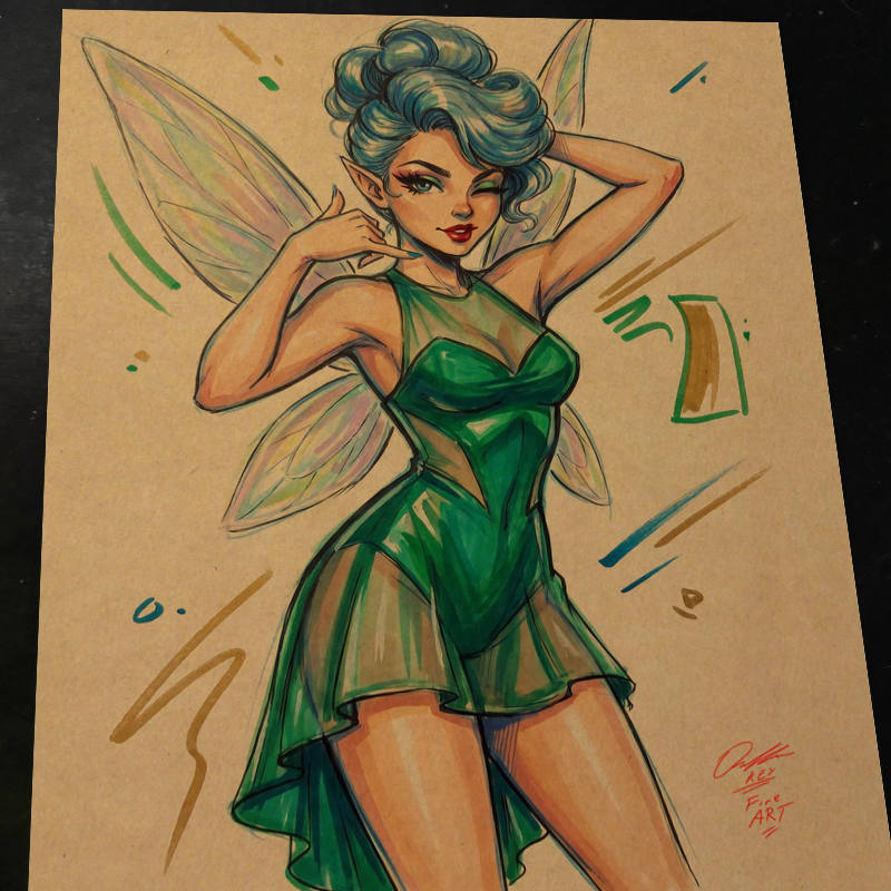 Fairy Original Art Print Signed 8.5x11 | Art by Keyeske