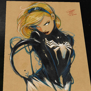 Gwen Stacy x Venom Art Print Signed 8.5x11 | Art by Keyeske