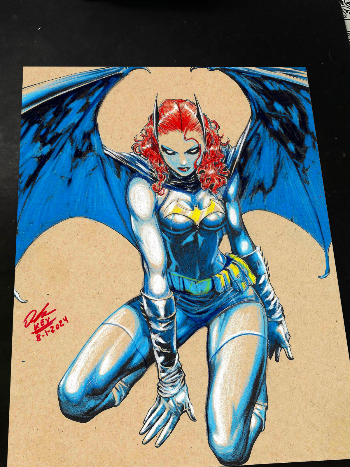Batgirl Art Print Signed 8.5x11 | Art by Keyeske