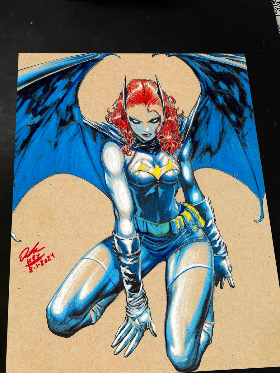 Batgirl Art Print Signed 8.5x11 | Art by Keyeske