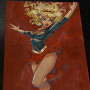 Supergirl DC Art Print Signed 8.5x11 | Art by Keyeske