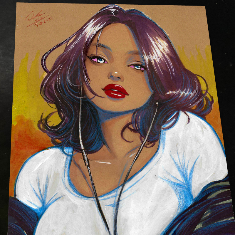 Psylocke - Marvel art print by Keyeske
