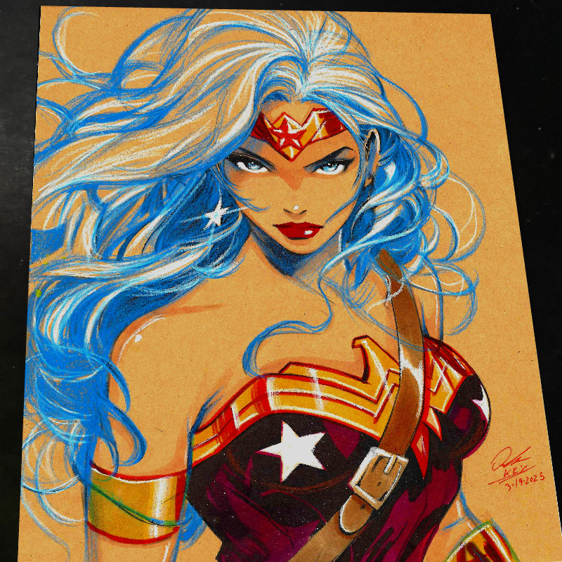 Wonder Woman art print by Keyeske