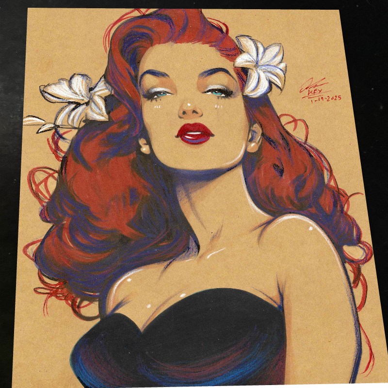 Poison Ivy Art Print Signed 8.5x11 | Art by Keyeske