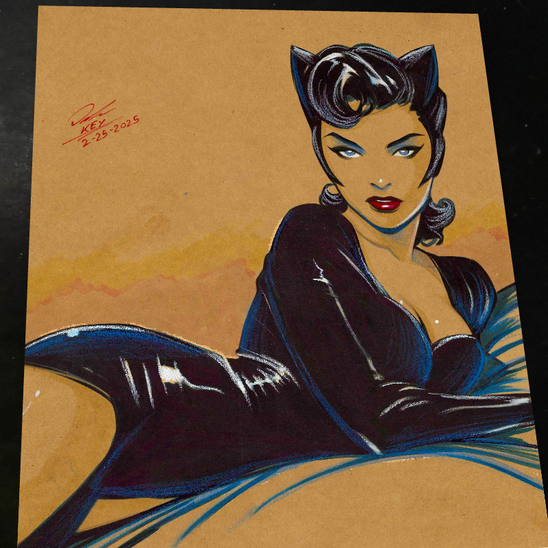 Catwoman - Marvel art print by Keyeske
