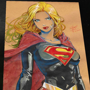Supergirl DC Art Print Signed 8.5x11 | Art by Keyeske