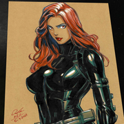 Black Widow Marvel Tactical Suit art print by Keyeske