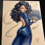 Fashion Girl Original Art Print Signed 8.5x11 | Art by Keyeske