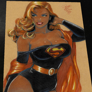 Supergirl DC Art Print Signed 8.5x11 | Art by Keyeske
