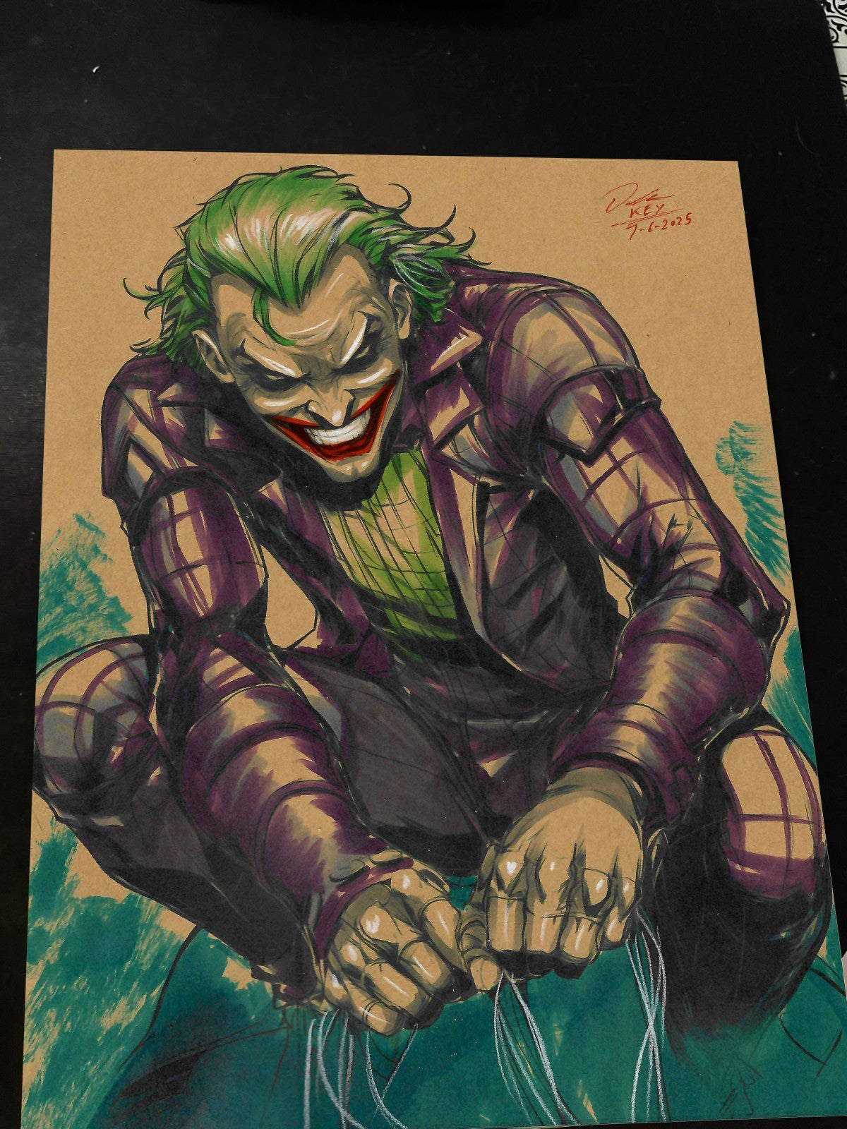 Joker Art Print Signed 8.5x11 | Art by Keyeske