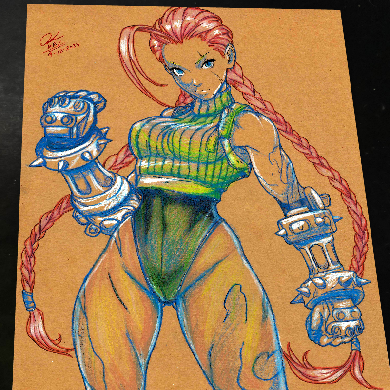 Cammy Street Fighter Art Print Signed 8.5x11 | Art by Keyeske