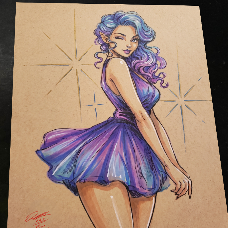 Fairy Original Art Print Signed 8.5x11 | Art by Keyeske