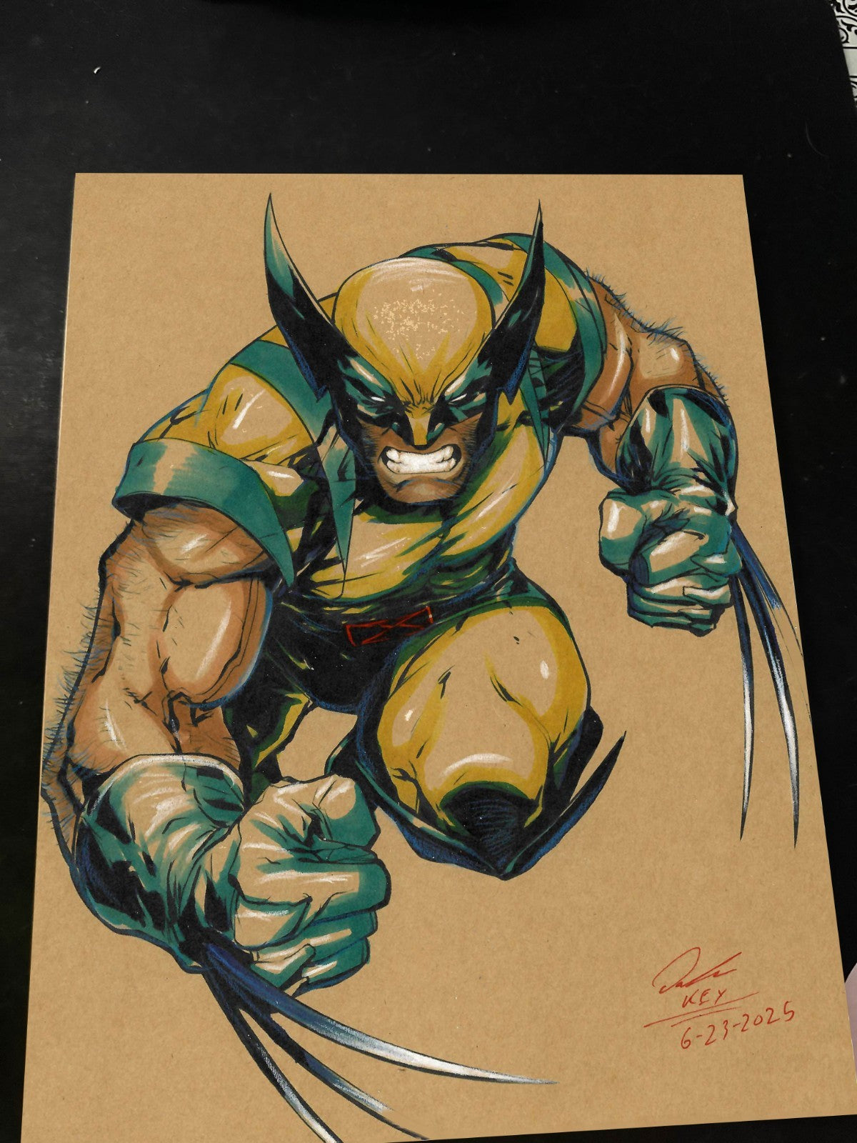 Wolverine X-Men Art Print Signed 8.5x11 | Art by Keyeske