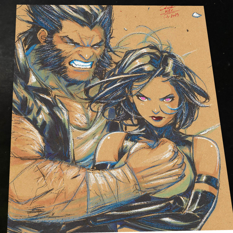 Wolverine & X-23  X-Men Art Print Signed 8.5x11 | Art by Keyeske