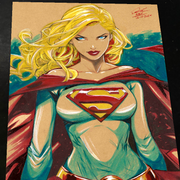 Supergirl DC Art Print Signed 8.5x11 | Art by Keyeske