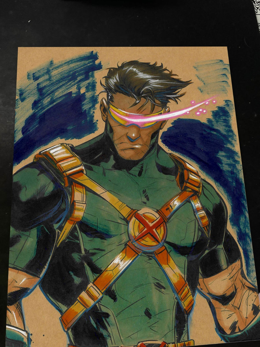 Cyclops X-Men Art Print Signed 8.5x11 | Art by Keyeske