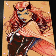 Scarlet Witch Art Print Signed 8.5x11 | Art by Keyeske