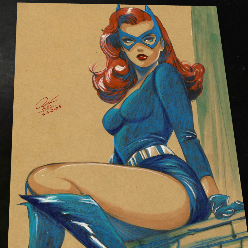 Batgirl Art Print Signed 8.5x11 | Art by Keyeske
