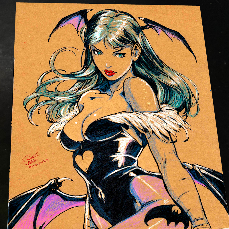 Morrigan Art Print Signed 8.5x11 | Art by Keyeske