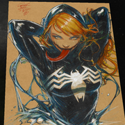 Gwen Stacy x Venom Art Print Signed 8.5x11 | Art by Keyeske